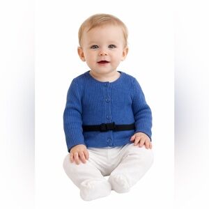 Burberry Baby Girl Long Sleeve Button Up Cardigan Sweater